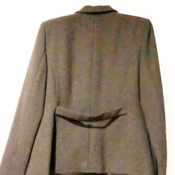 Jacket womens new size 10 Petite black polyester shoulder pads Karen Scott - Picture 2 of 2